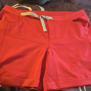 ZYIA Red Athletic Shorts with Gray Accents